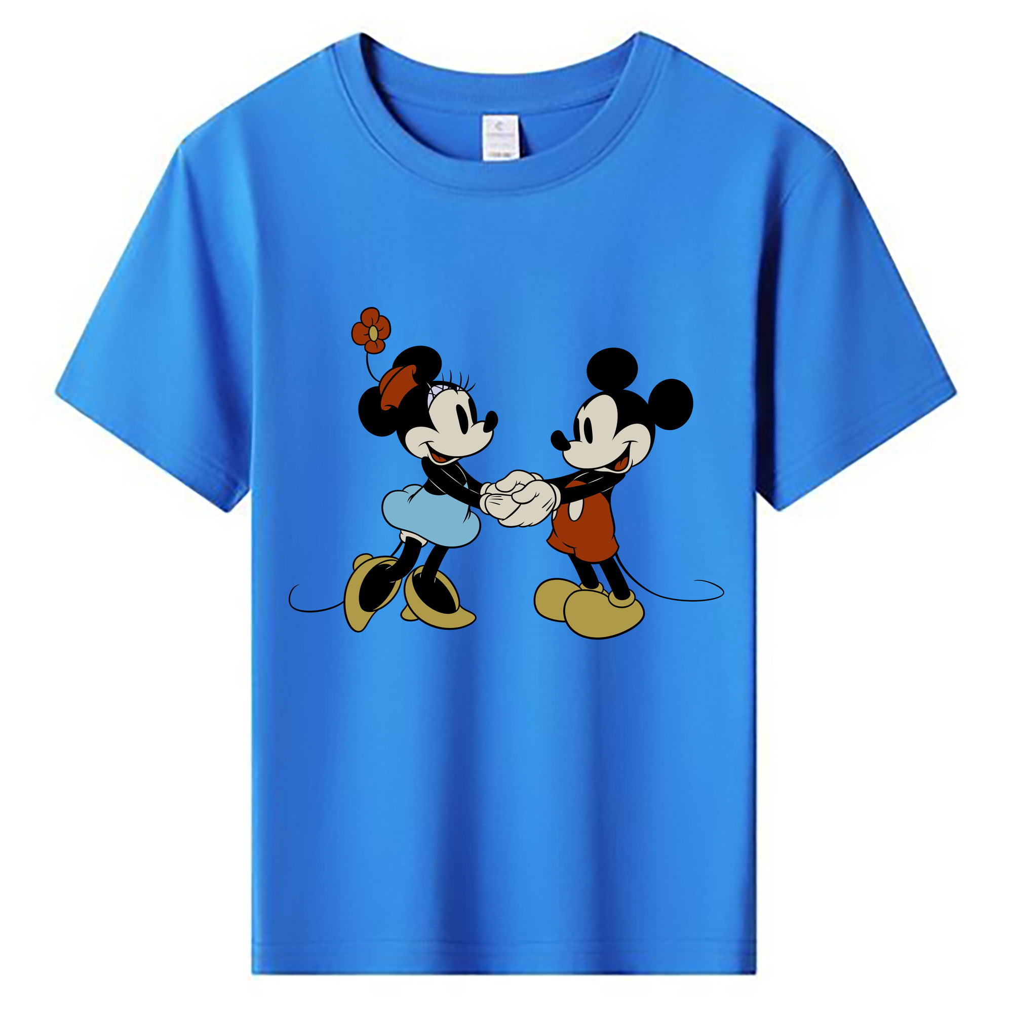 ミッキーマウス Mickey Mouse 綿100％キッズTシャツ（フロントプリント）